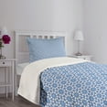 thumbnail image 3 of Ambesonne Moroccan Quilted Bedspread Set 2 Pcs, Moorish Star Pattern, Twin Size, Pale Blue White, 3 of 5