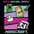 thumbnail image 2 of Men's Minecraft Build Explore Create Logo  Graphic T-Shirt, 2 of 5