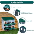 thumbnail image 3 of Roll Away Metal Chicken Nesting Box – 10 Compartments, Lid, Pull-Out Roosts, Durable & Protective Egg Laying Box for Coops – Green without Bracket Legs, 10-Compartment Egg Laying Box, 3 of 8