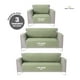 thumbnail image 2 of Protector de Sala 3 Pzas Reversible Pinsonic, Real Textil (Olivo - Gris, CH/M/G), 2 of 6