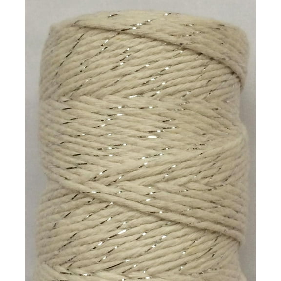 XmhyTop 218 Yards 1.5mm Twisted Macrame Cotton Cord Gold Wire Braiding Beading Thread Twine Rope Beige for String Knitting DIY Jewelry Making Plant Wall Hangers Home Garden Decor，Beige A