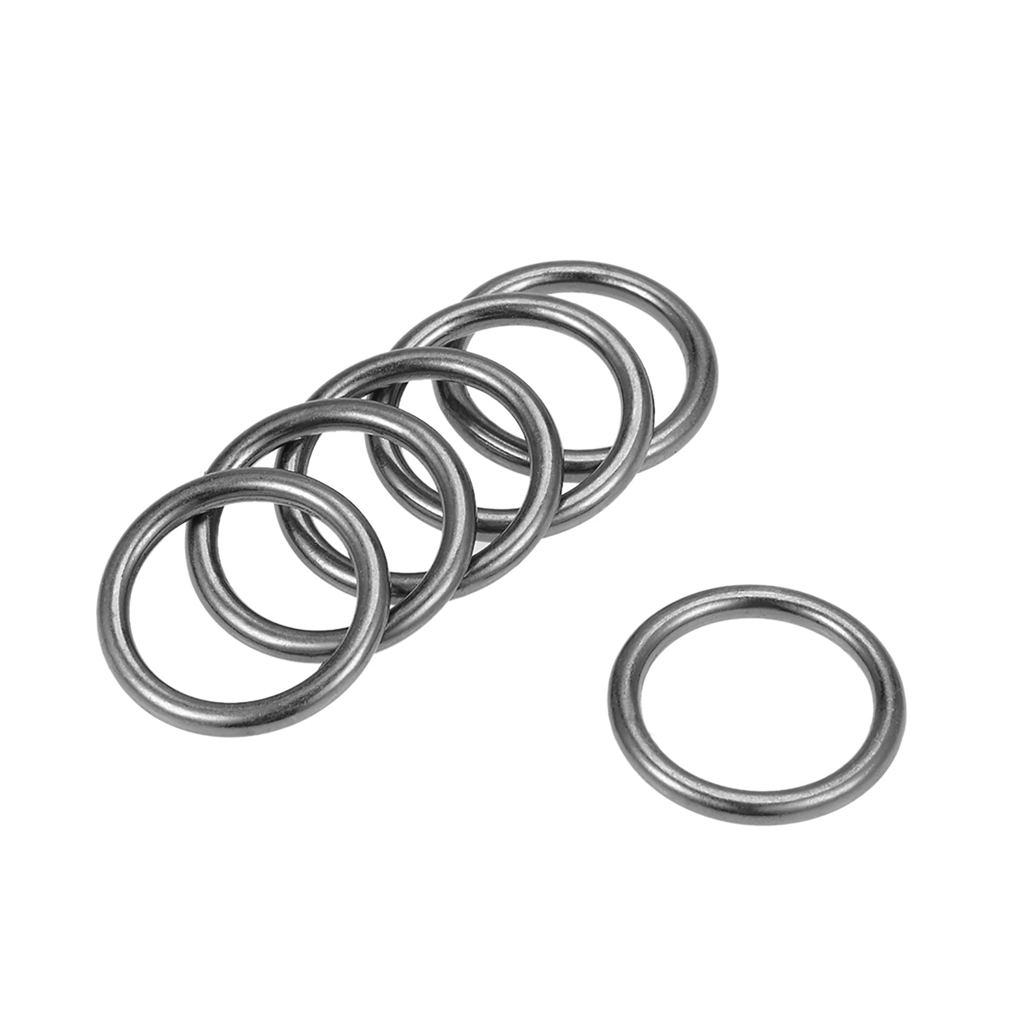 6Pcs O Ring Buckle 0.8-Inch(20mm) Zinc Alloy O-Rings Black for Hardware ...
