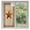 Taupe, variant on Window Privacy Film Western Star Vintage Stained Glass Window Film Decorative Window Cover Leopard Print Black Wheat Ear Border Window Clings Static Adhesive Sticker for Bathroom 23.6"x78.7"