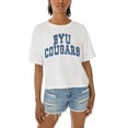 thumbnail image 3 of Women's Gameday Couture White BYU Cougars Claim To Fame Boxy Cropped T-Shirt, 3 of 5