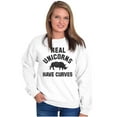 thumbnail image 5 of Real Unicorns Have Curves Rhinoceros Women Crewneck Sweatshirt Brisco Brands L, 5 of 6