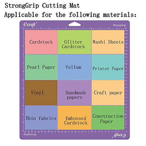 Moniut Cutting Mat for Cricut Explore One/Air/Air 2/Maker Stronggrip,12x12 inch,3pack Adhesive&Sticky Non-Slip Flexible Square Gridded Purple Cut Mats Replacement Accessories Set Matts Vinyl Craft 