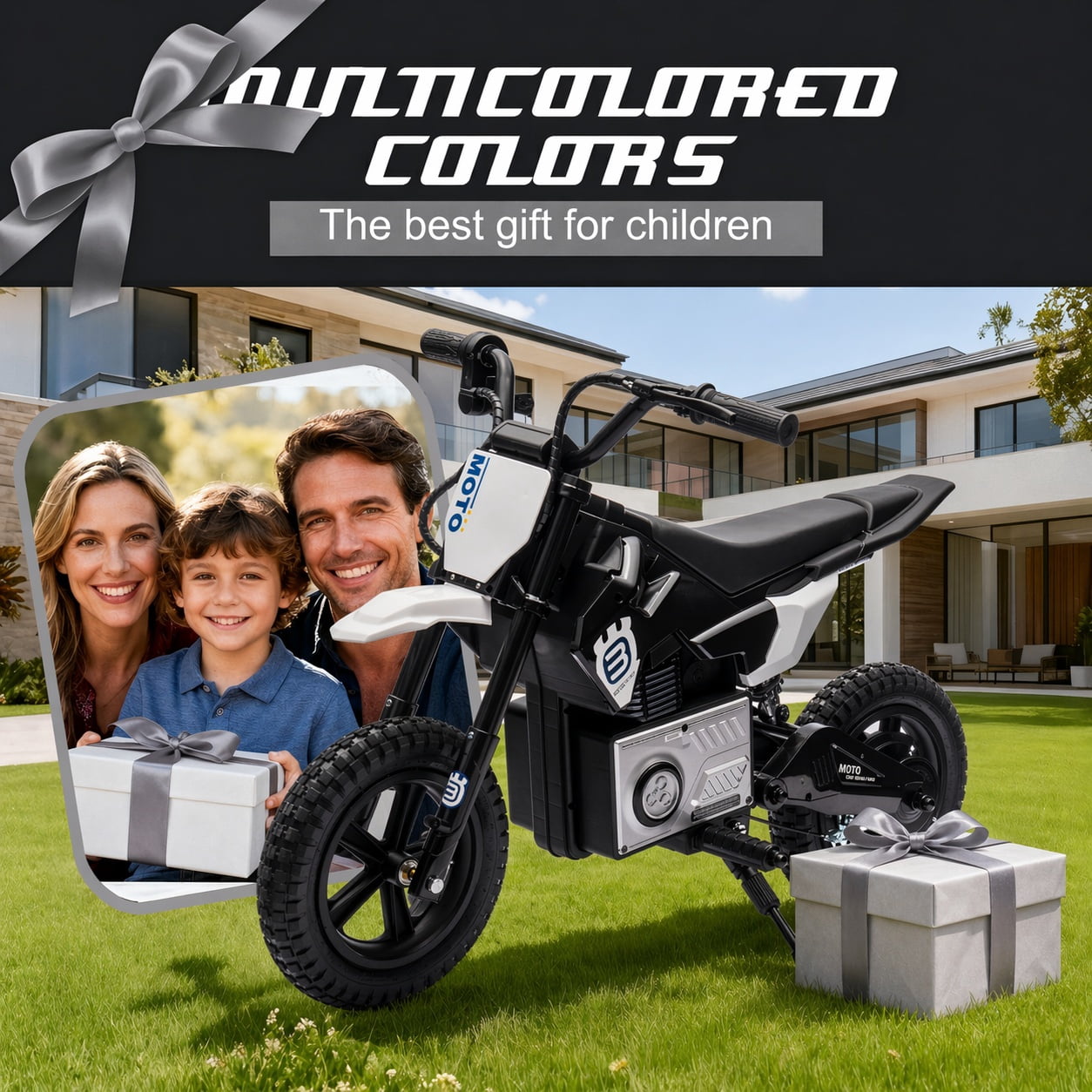 24V Electric Dirt Bike for Kids 5-12, SHINPT Ride On Toys for Kids 5-12, Toddler Motorcycle with 200W Motor, Speeds 3.11-9.32MPH, Electric Toy Motorcycle with Rear Shock Absorber, LED Lamp, Music