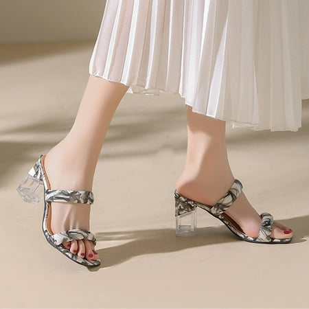 

Summer Slippers For Women Beach Accesseories Flip Flops For Women Fashion Spring And Summer Women Sandals Peep Toe Colorful Print High Heel Shoes Swimming Pool Accessories Mens Women Slippers