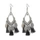 thumbnail image 1 of Pendientes largos yuxing con gancho antiguo plumas atrapasueños étnicos bohemios borlas hechos a mano geométricos vintage, 1 of 5
