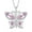 10-pink tourmaline-Oct, variant on VESITIM 925 Sterling Silver Butterfly Pendant Necklace for Women Created Emerald Birthstone Jewelry for Mother's Day/Birthday Gifts