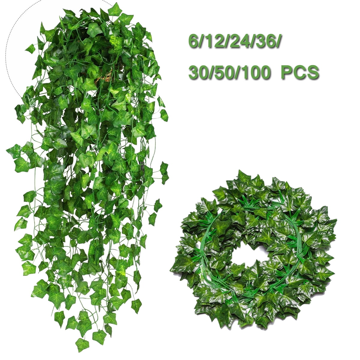 1/3/6Pcs 2M Artificial Plants Green Ivy Fake Leaves Garland Silk Wall  Hanging Vine for Home Garden Wedding Party Decor Wreath - AliExpress