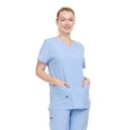 thumbnail image 3 of HEAL+WEAR Women’s V-Neck Multi-Pocket Scrub Top Stretch Comfort Fabric 4-Way Stretch, 3 of 4