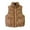 Coffee, variant on Sanbonepd Womens Jacket Casual Solid Coat Zipper Pocket Loose Sleeveless Quilted Vest