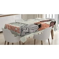 thumbnail image 1 of Ambesonne Venice Tablecloth Rectangular Table Cover, Fashion Girl Canal Italy, 60"x84", Multicolor, 1 of 3