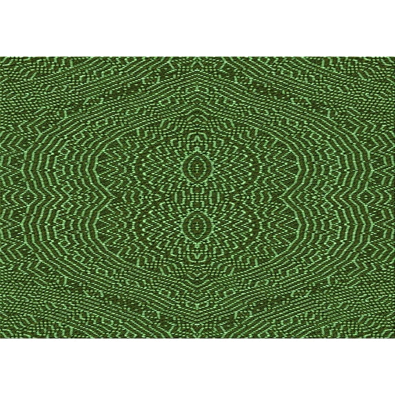 Ahgly Company Machine Washable Indoor Rectangle Transitional Dark Forest Green Area Rugs, 5' x 8'