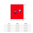 thumbnail image 5 of Cozy Flannel Blanket with Cartoon Characters on Vibrant Red Background - Soft Warm Perfect for Sofa Travel Bed and Chair, 5 of 7