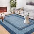 thumbnail image 1 of TROPOW Washable Area Rugs Modern Braided Print Rug Washable Rug Soft Bedroom Rug Non-Slip Non-Shedding Floor Carpet Low Pile Foldable Thin Rug for Dining Room Home Office Nursery, 1 of 7