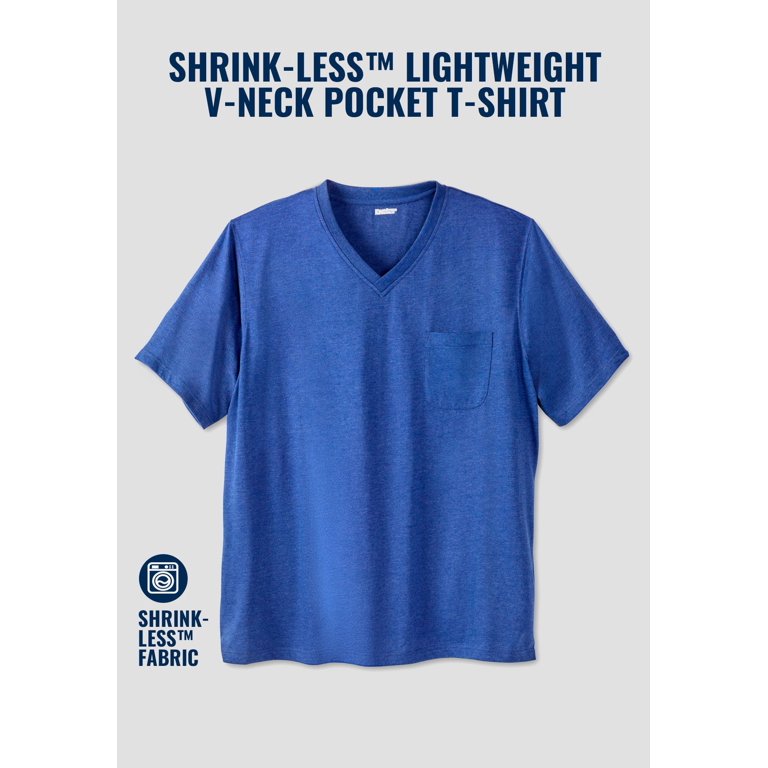 Kingsize Men's Shrink-Less V-Neck Pocket T-Shirt photo 6