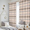 thumbnail image 5 of Blackout Kids Curtains,Brown Geometric Striped Pattern Childrens Insulated Curtains Set Of 2,Bedroom Essentials,Toddler Room Decor 52x84in(132x213cm), 5 of 5