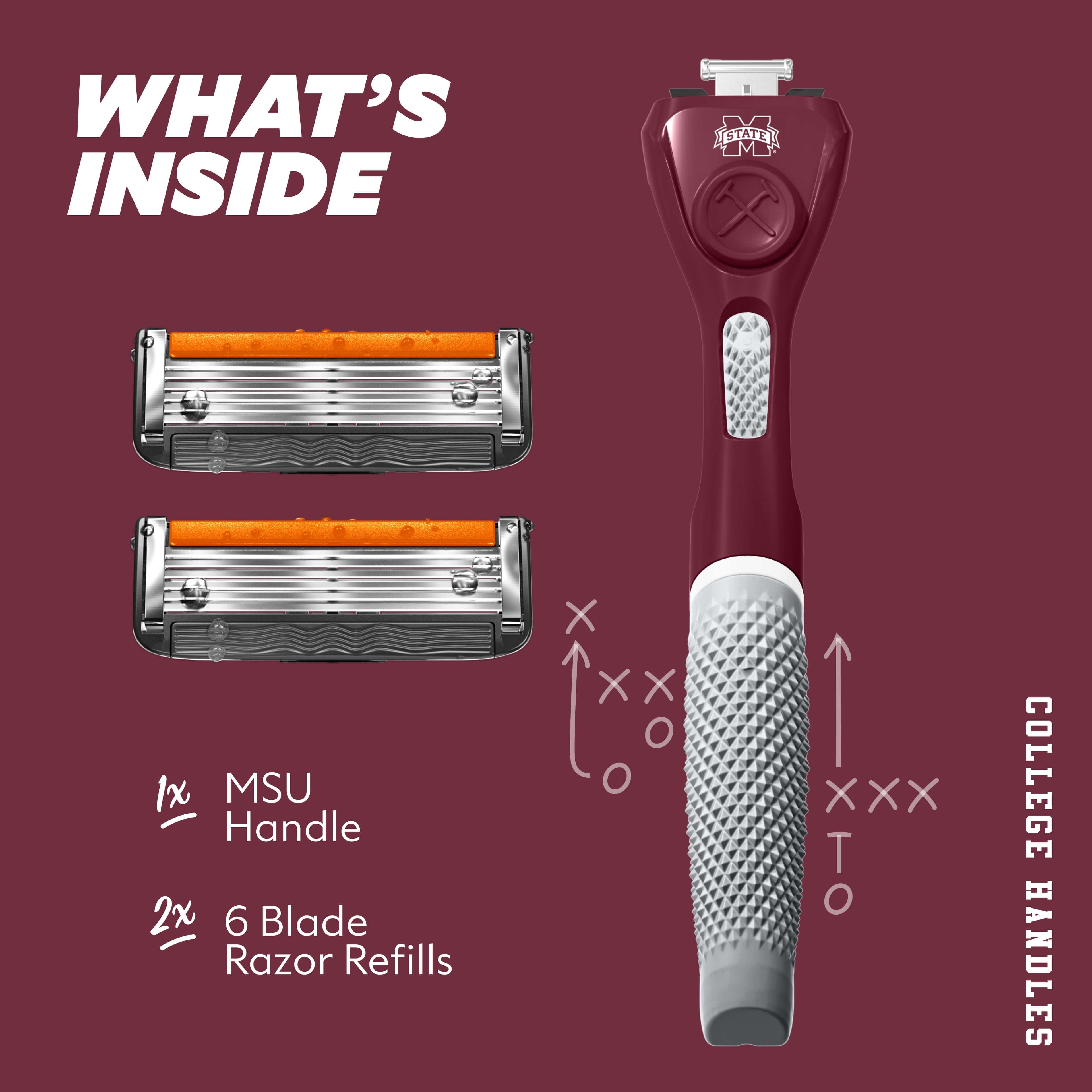 Dollar Shave Club Mississippi State 6-Blade Razor Starter Set