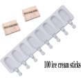 thumbnail image 1 of Moule Glace 8 Cellules, Moule Glace,Moulle Cake Four Rutilisables Avec 100 Btonnets En Bois, Moule Popsicle Pour Maison Dessert, Jus De Fruits, Yoghu, 1 of 5