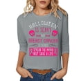 thumbnail image 1 of Fgnfyis T-Shirts pour Femmes Sensibilisation au Cancer Tee Graphique pour Usage Quotidien Décontracté Haut Col Rond Confortable avec Imprimé Inspirant pour Printemps et Été Hauts pour Femmes Gris G, 1 of 4