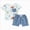 White, variant on Gerichy Toddler Boys Clothes Baby Boy Outfit Sets Baby Toddler Boy Dinosaur Print Outfits, 0 6 12 18 24 Months 2T 3T Round Neck Short Sleeve T shirt Tops Elastic Waist Shorts Kids Clothing Set