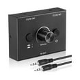 thumbnail image 1 of Commutateur Audio 3,5 mm, 2 Entrées 1 Sortie/1 Entrée 2 Sorties Commutateur Audio, Boîtier de Commutateur Audio, 1 of 5