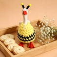thumbnail image 4 of Accesorios de adornos de animales tejidos de 7 pulgadas, set decorativo de poliéster hecho a mano para escritorio, repisa y embellishments de regalo en amarillo, verde y azul., 4 of 6