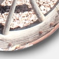 thumbnail image 3 of Designart 'Spanish Cottage Carriage Wheel ' Farmhouse wall clock, 3 of 6
