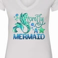 thumbnail image 4 of Inktastic Secretly a Mermaid Women's V-Neck T-Shirt, 4 of 5