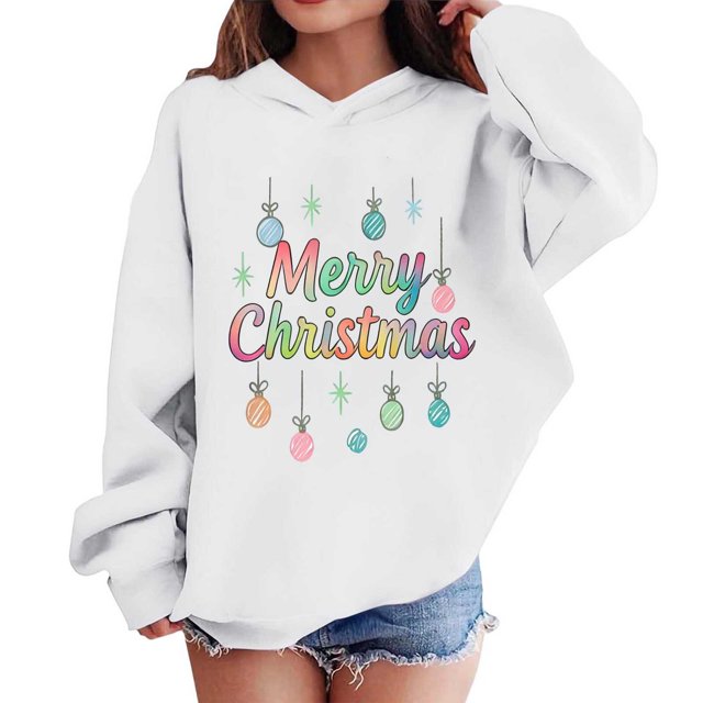 Sudaderas con capucha para niños y niñas, sudaderas navideñas con capucha para niños medianos y grandes, camisetas de manga larga, sudaderas para niños