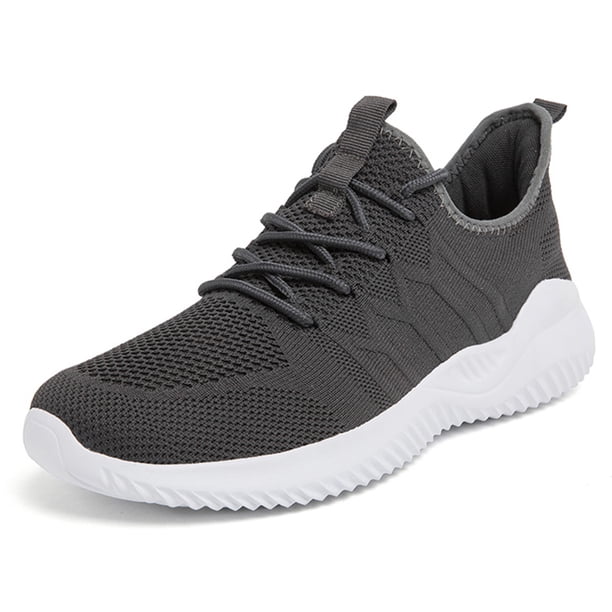 Zapatillas de deporte casuales para hombre zapatos casuales ligeros de malla sin cordones con cordones para viajes al gimnasio