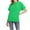 Z001-Green, variant on Women's Half Zip Sweatshirts Collared V-Neck Short Sleeved Solid Tops with Pocket Fall Fashion Casual Loose Pullover Shirts