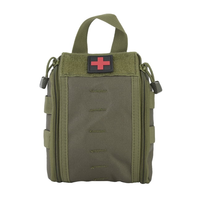 Bolsa de viaje portátil para exteriores, bolsa de supervivencia de emergencia, bolsa médica de rescate (verde militar)