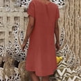 thumbnail image 3 of Tshirt Dress Women Summer Plus Size Short Sleeve V Neck Lightweight Casual Mini Dresses T Shirt Dresses for Women, 3 of 8