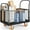 Black, variant on Garvee Foldable Platform Truck Cart, 39 x 26 x 42", with Cage Platform Truck,1800 lbs Max, Black