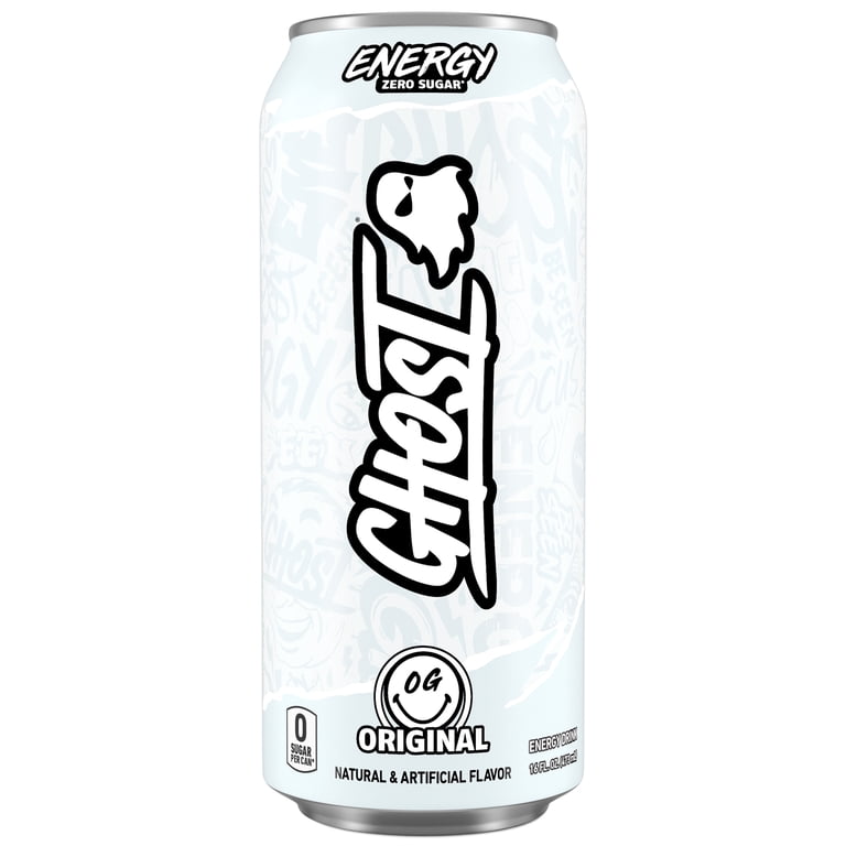 GHOST® ENERGY Zero Sugars Energy Drink, Original Flavor, 200mg