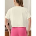 thumbnail image 2 of Women's Workout Crop Top T-shirt Short Sleeve Boxy Yoga Running Cropped Basic Tee, 2 of 5