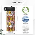 thumbnail image 4 of Salouo Fruit-Flavored Ice-Cream Pattern 18 oz Water Bottle With Straw,Stainless Steel Sports Water Cup Flask Wide Mouth Travel Thermal Mug for Home Office Car, 4 of 8