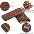 thumbnail image 2 of Estuche para puros de piel con estampado de cocodrilo, 2 of 6