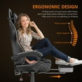 thumbnail image 4 of Huracan Gaming Chair for Adults High Back Gaming Chair with Footrest & Massage Lumbar Pillow Adjustable Height Office Chair with Headrest, Ergonomic Swivel Gamer Chair, Gray, 4 of 8
