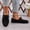 Black, variant on Ladies Lace-Up Soft-Soled Loafers with Low Heel Comfortable Shoes for Spring Brown 37