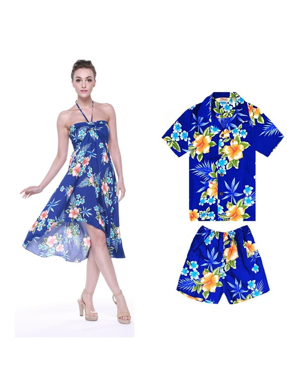 Matching Hawaiian Dress And Shirt