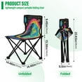thumbnail image 3 of BZSMCE Camping Chairs Modern Colorful Planet and Stars Pattern Folding chair, 3 of 8