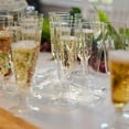 thumbnail image 3 of Clearance！FNGZ Glass&Bottle Plastic Champagne Gold Plastic Party 4.7 Flutes Glitter Glitter Disposable Kitchen Dining & Bar, 3 of 9