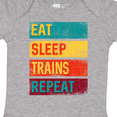 thumbnail image 4 of Inktastic Eat Sleep Trains Repeat Boys or Girls Baby Bodysuit, 4 of 5