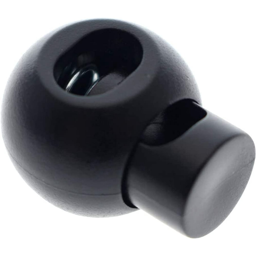 10 Pack Premium Single Hole Cord Locks Small Round Plastic Pop