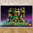 thumbnail image 1 of Telón de fondo Ninja con tema de dibujos animados, suministros para fiesta de cumpleaños, 5 x 3 pies, fondo de pancarta Ninja, telón de fondo de tortuga, telón de fondo para fotografía, decoracio, 1 of 5