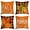 Orange, variant on Sm:)e Set of 4 Fall Pillow Covers 18x18 Inch - Autumn Decorative Throw Pillowcases with Pumpkin, Sunflowers and Happy Fall